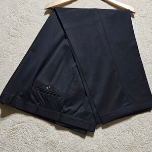 Jos A Bank Mens Black 100% Wool Dress Pants Size 46L x 31